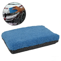 Éponge de lavage auto en microfibre haute densité grande taille 5 pouces personnalisable pour le nettoyage et le polissage des voitures