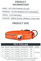 Collier de position pour chien AirTag Pet Tracking GPS Collar Anti Lost Dog Reflective Airtag Dog Collar