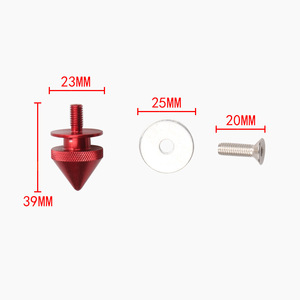 แหวนรองแบบเรียว 23 มม. 25 มม. 20 มม. สีแดง อลูมิเนียม สำหรับชุดแต่งตัวถังรถยนต์ สกรูเสริมความแข็งแรง กันชนหน้า-หลัง อะไหล่อัพเกรด - Product Image 1