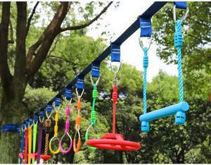 Kit long <span class=keywords><strong>de</strong></span> parcours d'obstacles suspendus simples extrêmes pour enfants pour débutants, défi d'obstacles pour enfants en plein air - Product Image 5