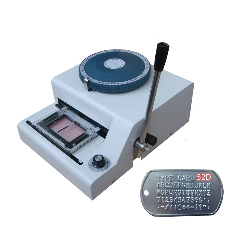 2021 высокое качество и низкая цена HR-52D 52 письмо металлический открытка ручной письмо тиснение машина для dog tag