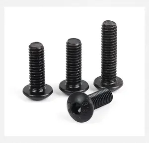 M4 Grade 10.9 High Strength Black Half Round Head Socket Head Cap Screws Ios7380 Pan Head Bolts