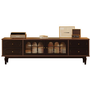 Mueble de TV de madera maciza Weihang, estilo vintage, mueble de TV con almacenamiento, para sala de estar, uso doméstico - Product Image 3