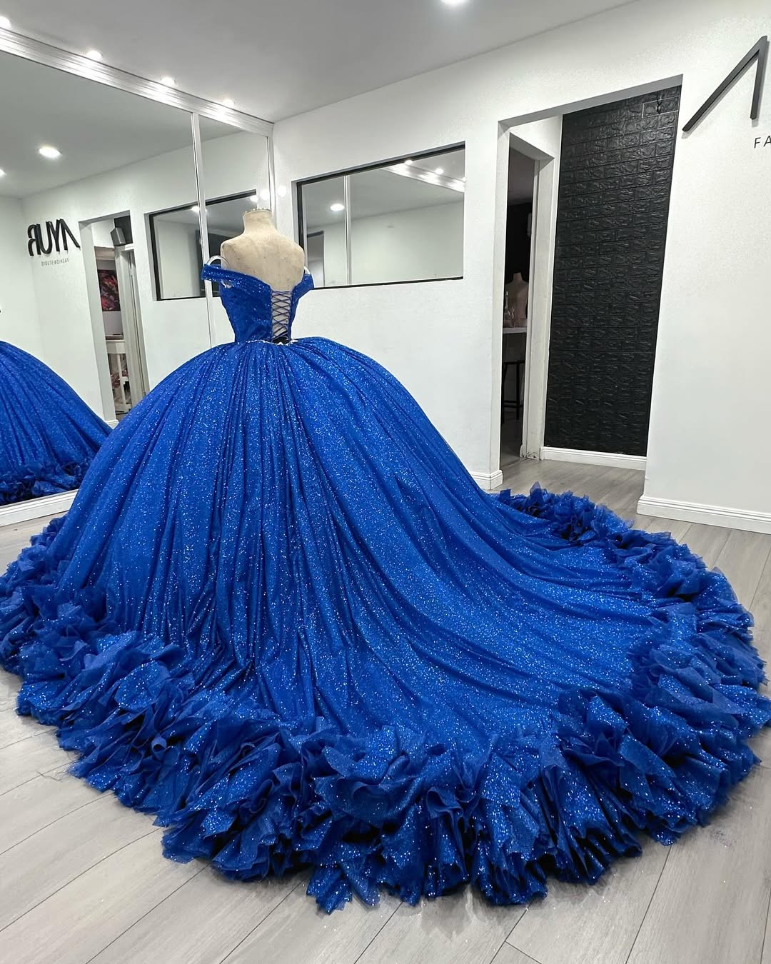 navy blue dress for baby girl Mac Duggal - Blue High Neck Short Sleeve Crystal Fringe Sheath Dress main image 1