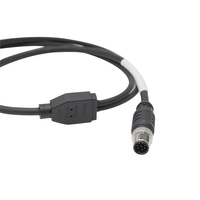 Conector impermeable M12 Conector de 8 pines un código recto macho a DP9 hembra Fabricante de conectores de enchufe industrial