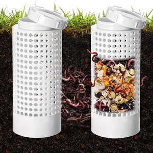 1 bac de compostage pour <span class=keywords><strong>vers</strong></span> de terre en PVC, gain de place, pour petits pots de fleurs et jardin, tube de compostage pour <span class=keywords><strong>vers</strong></span> de terre, pour l'entretien des jardins et des pelouses - Product Image 1