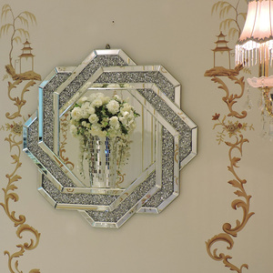 Gương Treo Tường Nghệ Thuật Trang Trí Nhà Hiện Đại <span class=keywords><strong>Sunburst</strong></span>, Gương Treo Tường Bằng Bạc Đính Kim Cương - Product Image 3