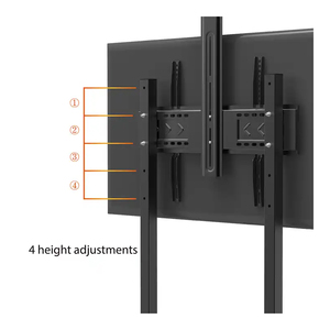 <strong>43</strong> to 65 <strong>Inch</strong> Rolling Mobile <strong>TV</strong> <strong>Bracket</strong> Height Adjustable Floor Stand with Wheels Mobile <strong>TV</strong> Mount Stand - Product Image 4
