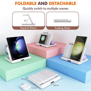 <span class=keywords><strong>Cargador</strong></span> Inalámbrico 3 en 1 a Buen Precio para Teléfono Móvil <span class=keywords><strong>Samsung</strong></span> Galaxy Z Fold, Auriculares y Relojes Inteligentes, Estación de Carga Inalámbrica - Product Image 2