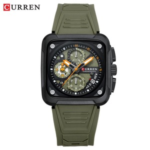 CURREN 8461 <span class=keywords><strong>Orologi</strong></span> da Polso da <span class=keywords><strong>Uomo</strong></span> Orologio al Quarzo di Lusso Quadrato Originale Impermeabile Luminoso Cronografo per <span class=keywords><strong>Uomo</strong></span> Relogio - Product Image 6