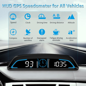 G3 Car Hud Head up Display Gps Velocímetro a bordo Computadora Reloj digital inteligente Indicador de alarma Accesorios para automóviles Cartronics - Product Image 3