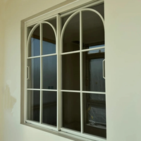 Fenêtre coulissante à deux rails en alliage d'aluminium, insonorisée, fenêtres et portes coulissantes en métal, simple ou double vitrage, feuilleté