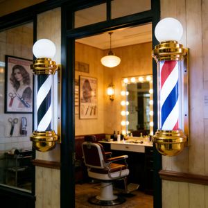 En gros, Panneau de <span class=keywords><strong>Barbier</strong></span> Moderne Rose à LED Rotatif Mural pour Salon - Product Image 6