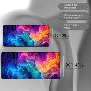 Tapis de souris en caoutchouc PC antidérapant, vente en gros d'usine, <span class=keywords><strong>lignes</strong></span> abstraites, carte thermique, design ondulé fluide pour le bureau - Product Image 5