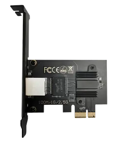 Carte réseau Gigabit Lan 2.5G 10/100/1000Mbps I225V PCI-E Carte réseau pour ordinateur PC Adaptateur avec refroidisseur