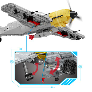 ชุดตัวต่อเครื่องบินรบ BF-109 WW2ของเล่นเพื่อการศึกษาสำหรับเด็กและผู้ใหญ่ - Product Image 3