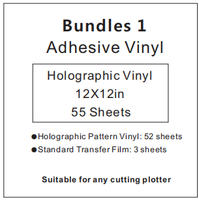 Rollos de vinilo autoadhesivos holográficos arcoíris, pegatinas coloridas para plotter de corte, en stock
