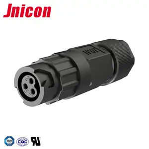 M12 lĩnh vực lắp ráp 2 3 4 5 pin đẩy khóa IP67 điện không thấm nước dây nối