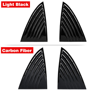 Aileron de fenêtre triangulaire arrière, texture carbone noir brillant, pour Tesla Model 3, plastique avec ruban adhésif inclus - Product Image 4