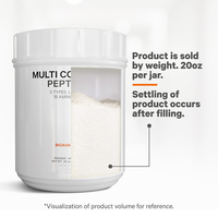 Poudre de peptides de collagène multi-sources en gros, marque privée OEM, favorise la santé des cheveux et de la peau, soutien immunitaire pour adultes