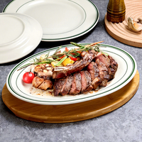 Assiette à dîner en céramique au design moderne, écologique, pour steak, pâtes, pizza, salade, mariage, restaurant, résistante à la chaleur