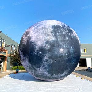 Personalizzato 6.5m esterno gigante ermetico modello di luna pubblicità gonfiabile appeso mongolfiera per eventi per il centro commerciale del pianeta - Product Image 2