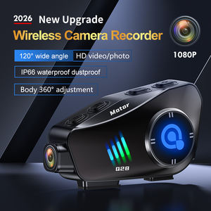 Cámara Q28 para Casco de Motocicleta con Auricular Inalámbrico Intercomunicador para 2 Personas Cámara 1080P Audífonos Bluetooth para Casco de Moto - Product Image 2