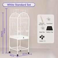 Cages à oiseaux décoratives en fer de taille moyenne en fil métallique pour perroquets, pinsons, canaris