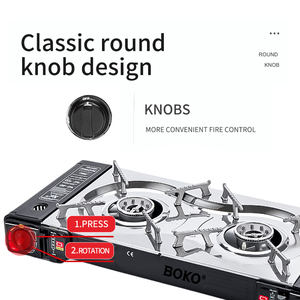 <span class=keywords><strong>Plaque</strong></span> <span class=keywords><strong>de</strong></span> <span class=keywords><strong>cuisson</strong></span> au <span class=keywords><strong>gaz</strong></span> à double brûleurs personnalisée en usine en gros Réchaud Camping Réchaud à <span class=keywords><strong>gaz</strong></span> butane portable - Product Image 5