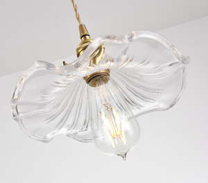 JYLIGHTING vetro nordico lampadario in ottone retrò loto ombrello lampada a sospensione <span class=keywords><strong>per</strong></span> ristorante portico camera da letto <span class=keywords><strong>ingresso</strong></span> casa - Product Image 3