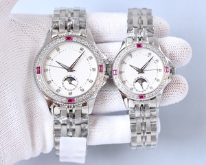 Última Serie Clásica - Encaja Perfectamente y se Entrega Directamente a la Persona Correcta. Reloj Mecánico de Pareja con Fase Lunar - Product Image 5