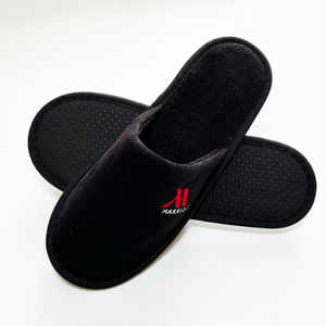Pantuflas Desechables de Lujo para Hotel, Punta Cerrada, Color Negro, Forro de Coral, Suela Antideslizante, Duraderas y Suaves, para Hoteles <span class=keywords><strong>MARRIOTT</strong></span> - Product Image 2