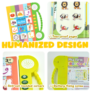 Giáo Dục Điện Tử Dua Âm Thanh Đồ Chơi Tiếng Anh Dạy Học Nhận Thức Hồi Giáo Thư Câu Chuyện Bảng Chữ Cái Arabic Kids Book - Product Image 2
