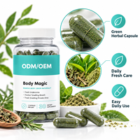 Capsules de déodorant corporel à la chlorophylle naturelle, complément alimentaire à base de plantes, extrait végétal en gélules molles pour les soins quotidiens du corps