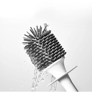 Usine fournir des accessoires de Salle De Bain de nettoyage de silicone brosse de toilette et support - Product Image 3