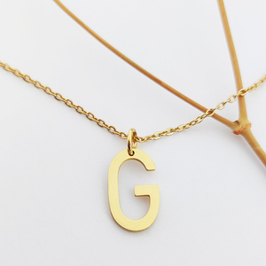 Scritta <span class=keywords><strong>G</strong></span> <span class=keywords><strong>collana</strong></span> Charm collare De Acero inossidabile oro <span class=keywords><strong>lettera</strong></span> Charm in acciaio inox gioielli iniziali <span class=keywords><strong>lettera</strong></span> <span class=keywords><strong>collana</strong></span> - Product Image 3