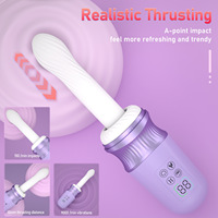 Automatische Mini-Massagepistole mit Heizfunktion, Vibrator für G-Punkt, Klitoris- und Anale Stimulation, Masturbationsdildo-Maschine für Frauen
