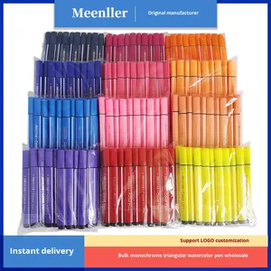 Marqueurs d'art de couleur unique en vrac vente en gros stylos aquarelle pour enfants grande capacité ensemble plastique complémentaire rose monobloc - Product Image 5