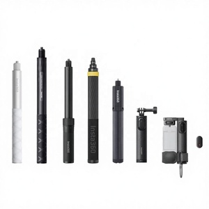 Série de bâtons à selfie Insta360, version en fibre de carbone, alliage d'aluminium pour X5 X4 X3 GO 3 Ultra RS ONE, accessoires pour caméra d'action sportive - Product Image 2