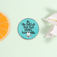 Spedizione Diretta di Badge Rotondi Personalizzati Stampati, Spille Personalizzate con Cartoni Animati, Citazioni Ispiratrici, Figure di Animali e Piante