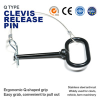 Goupille à fourche de type Q en acier inoxydable 316 résistant à l'eau salée, à dégagement rapide de qualité marine