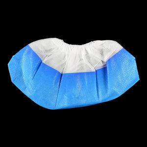 ที่คลุมรองเท้าพลาสติกไม่ทอกันน้ำสีน้ำเงินแบบใช้แล้วทิ้งสำหรับการป้องกัน - Product Image 5