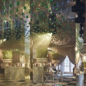 AnnieLu <span class=keywords><strong>D</strong></span>écoration de mariage <span class=keywords><strong>cristal</strong></span> vert clair perles de <span class=keywords><strong>verre</strong></span> guirlande <span class=keywords><strong>cristal</strong></span> suspendu arc perlé rideau - Product Image 6