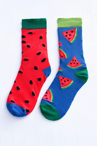 <span class=keywords><strong>Chaussettes</strong></span> unisexes à motif de personnages de dessins animés Simpson, différents motifs sur <span class=keywords><strong>les</strong></span> pieds gauche et droite, tube moyen, <span class=keywords><strong>chaussettes</strong></span> de sol - Product Image 6