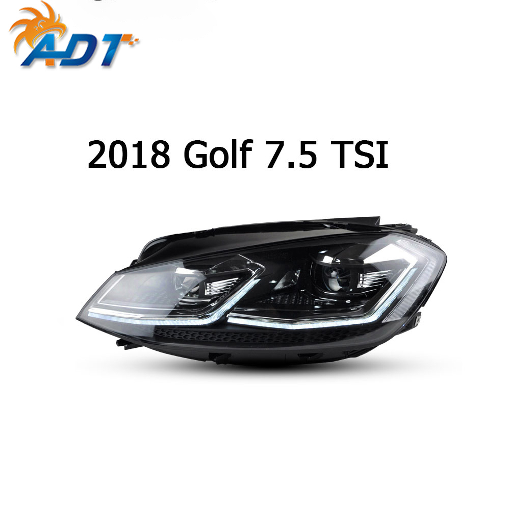สำหรับไฟหน้า LED สีเงิน สำหรับ Golf 7.5 ปี 2018