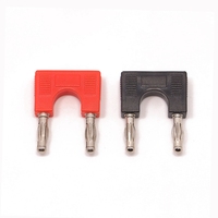 Nickelé 4mm fiche banane cuivre Double rangée deux Joint Anti-court Double rangée deux adaptateur U Type prise parallèle
