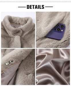 Зимняя Роскошная Толстая теплая шуба Jancoco из натурального меха норки Укороченная шуба из меха норки для женщин - Product Image 5