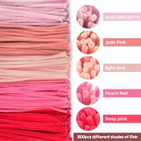 Kits de Manualidades Educativas Preescolares, Limpiapipas de Chenilla de Colores Surtidos, Palitos de Felpa, 30CM, 100 Unidades por Paquete