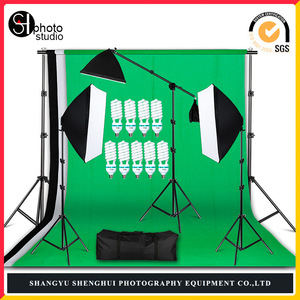 Photography Lighting Kit 50x70cm Softbox Set With Green Screen Backdrop Studio Equipment For Photo Shoots - Product Image 1