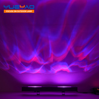 Projecteur LED intelligent extérieur étanche IP65 en aluminium, effet vague d'eau, lumière de projection 3D dynamique couleur, pour éclairage paysager mural